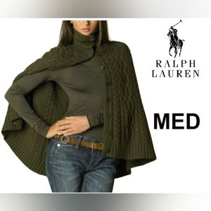 Ralph Lauren Rare Vintage Hand Knit Fisherman's Poncho